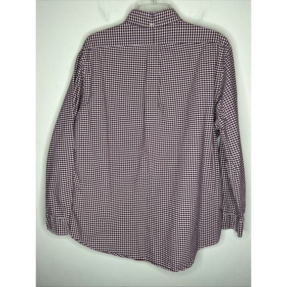 Vintage Ralph Lauren Men’s Custom Fit Button Down Shirt XL Red White Checkered - Picture 6 of 7